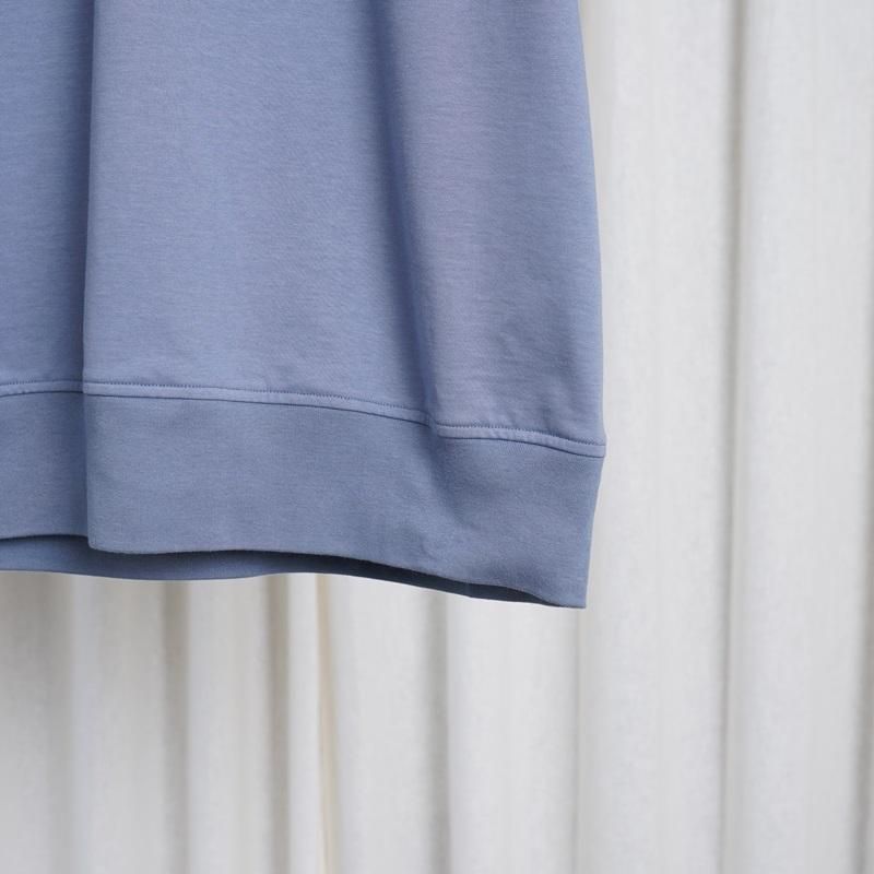25S/SۡCale   36G COTTON ΢ S/S PULLOVER / BLUE GRAY