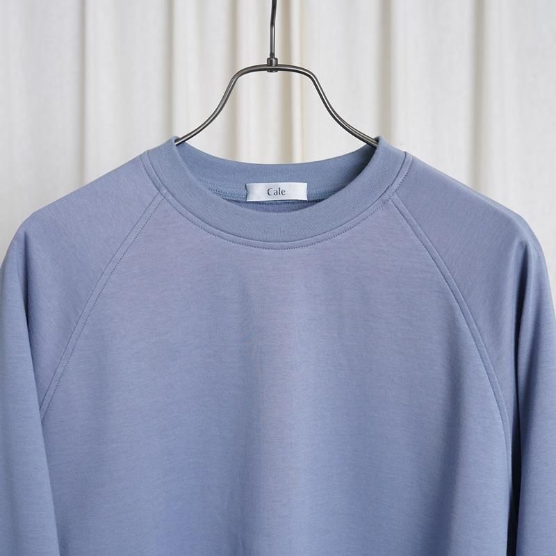 25S/SۡCale   36G COTTON ΢ L/S PULLOVER / BLUE GRAY