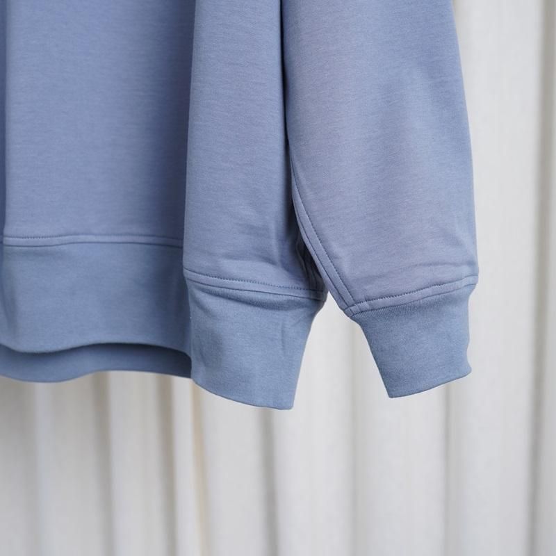 25S/SۡCale   36G COTTON ΢ L/S PULLOVER / BLUE GRAY