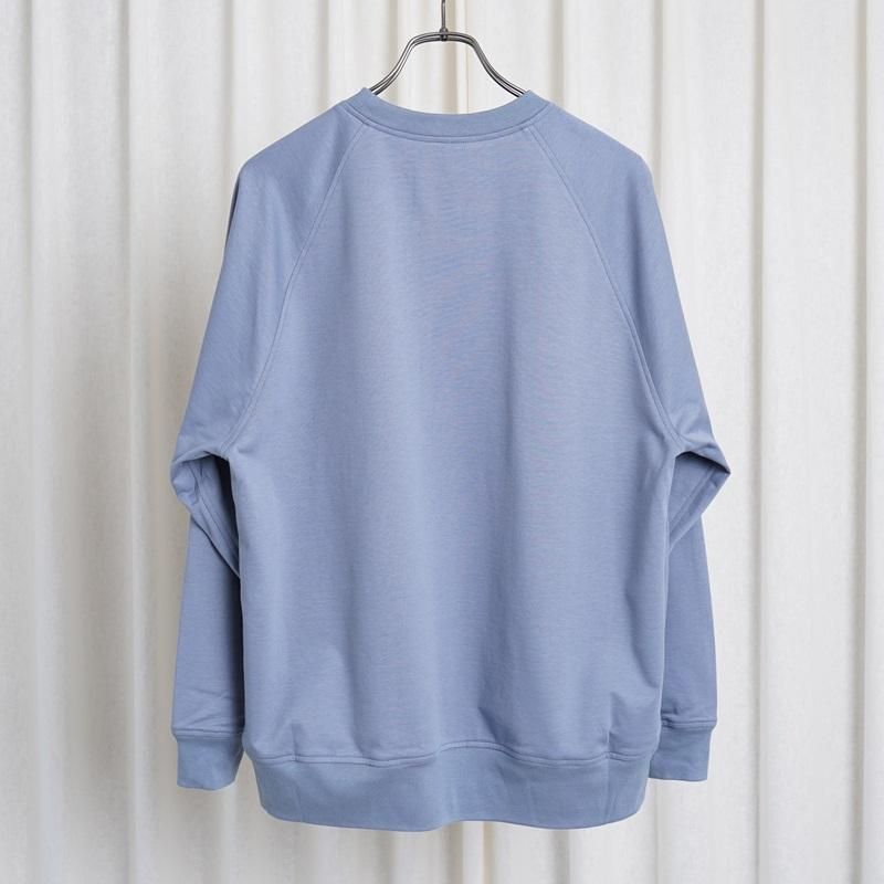 25S/SۡCale   36G COTTON ΢ L/S PULLOVER / BLUE GRAY