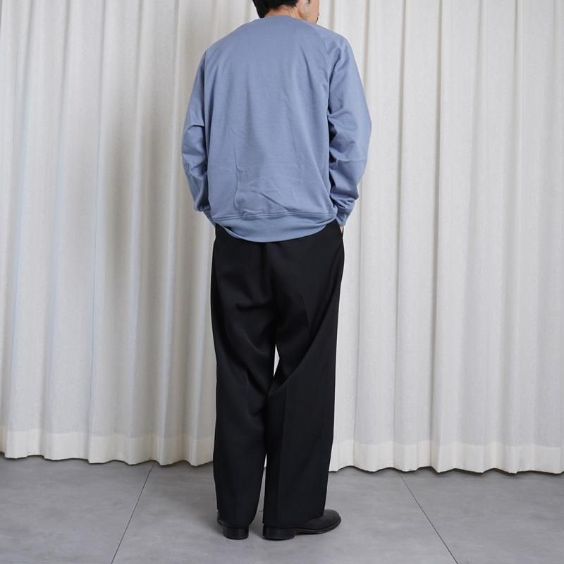 25S/SۡCale   36G COTTON ΢ L/S PULLOVER / BLUE GRAY