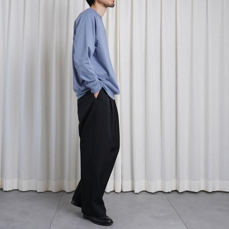 25S/SۡCale   36G COTTON ΢ L/S PULLOVER / BLUE GRAY