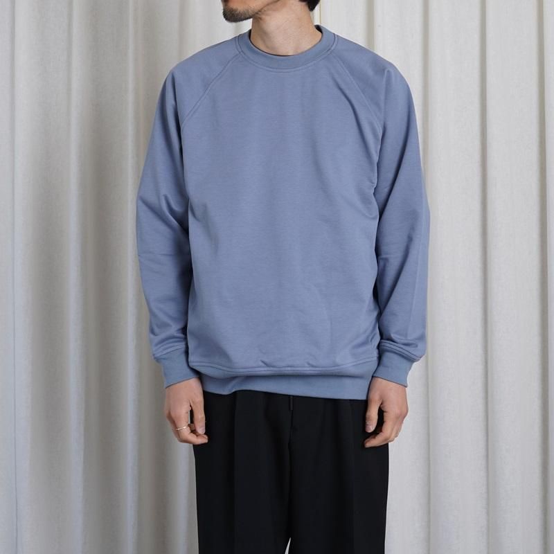 25S/SۡCale   36G COTTON ΢ L/S PULLOVER / BLUE GRAY