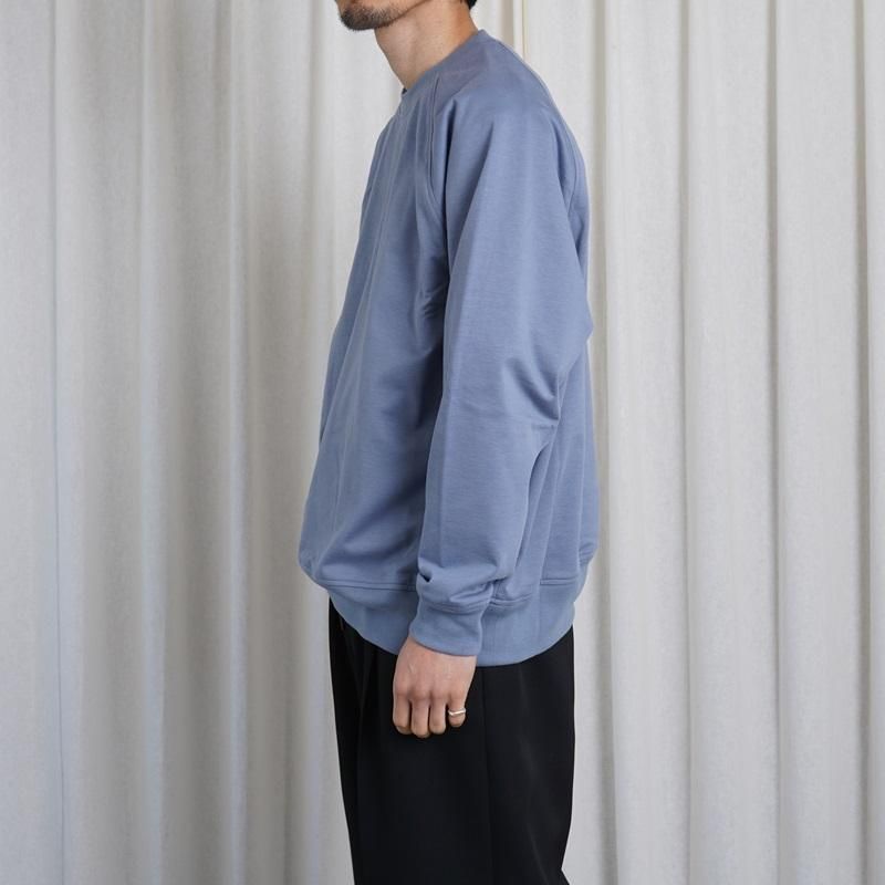 25S/SۡCale   36G COTTON ΢ L/S PULLOVER / BLUE GRAY
