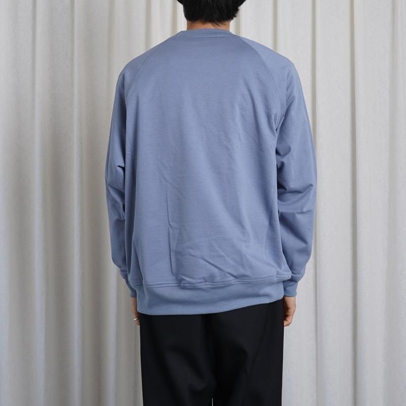 25S/SۡCale   36G COTTON ΢ L/S PULLOVER / BLUE GRAY