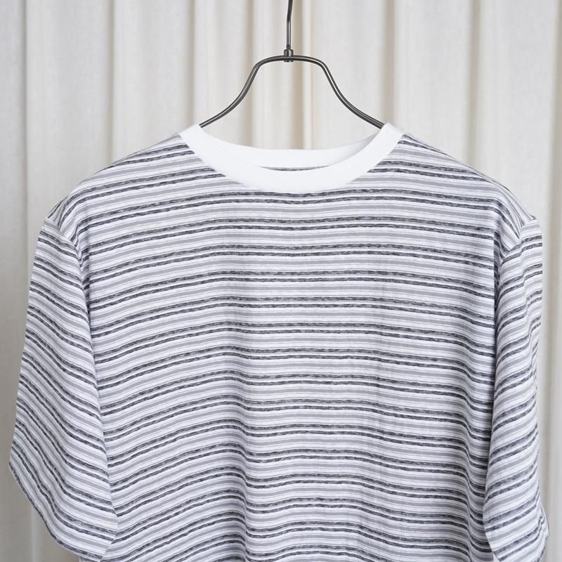25S/SۡBATONER Хȥʡ HAND DRAWING BORDER T-SHIRT / WHITE
