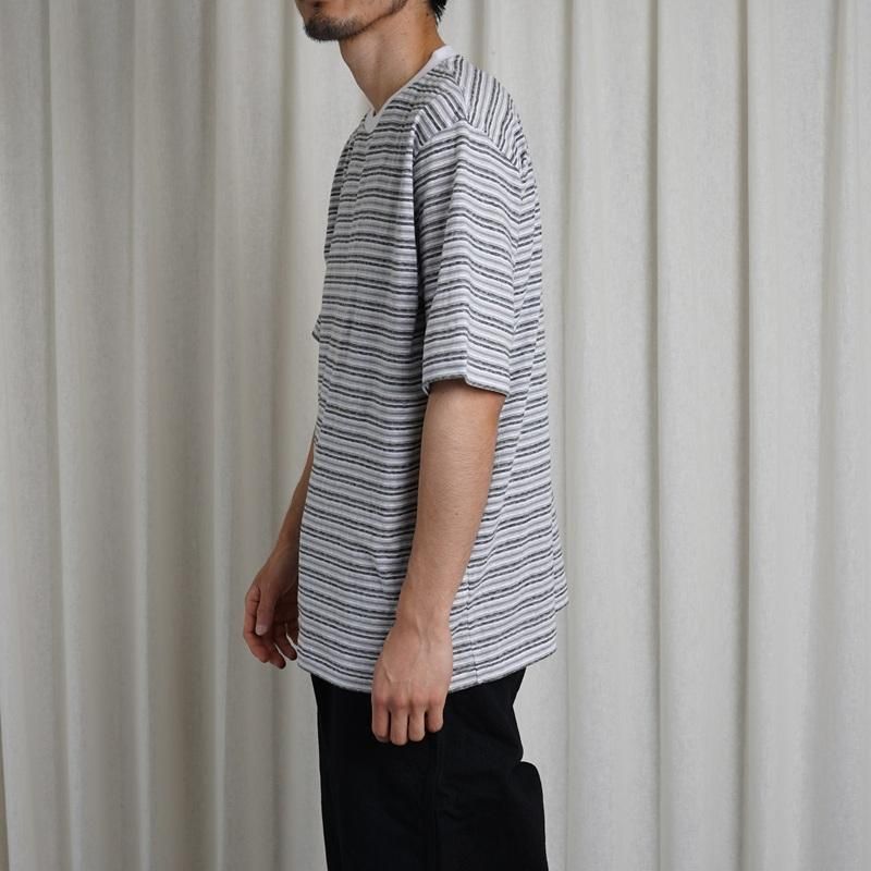 BATONER バトナー】 HAND DRAWING BORDER T-SHIRT / WHITE