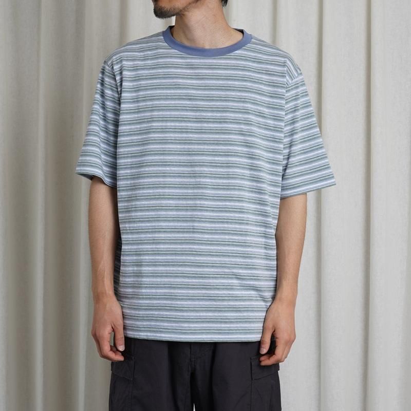 25S/SۡBATONER Хȥʡ HAND DRAWING BORDER T-SHIRT / SAX
