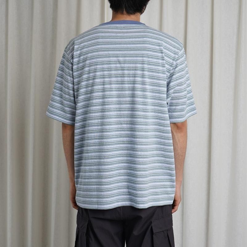 25S/SۡBATONER Хȥʡ HAND DRAWING BORDER T-SHIRT / SAX
