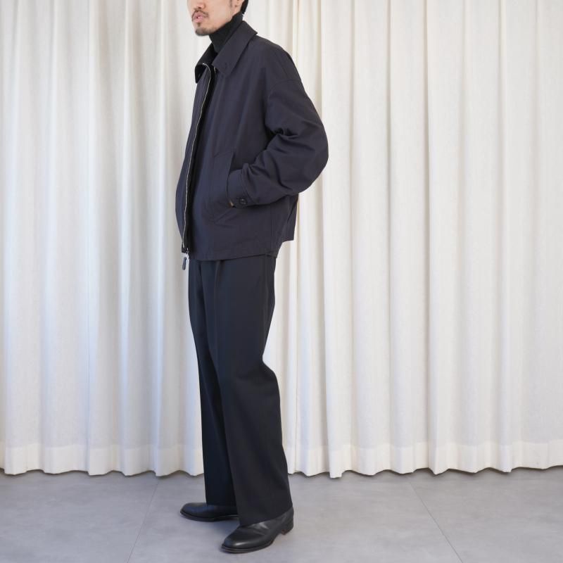 THE RERACS 饯 RERACS BAL COLLER HARRINGNTON JACKET / DARK NAVY