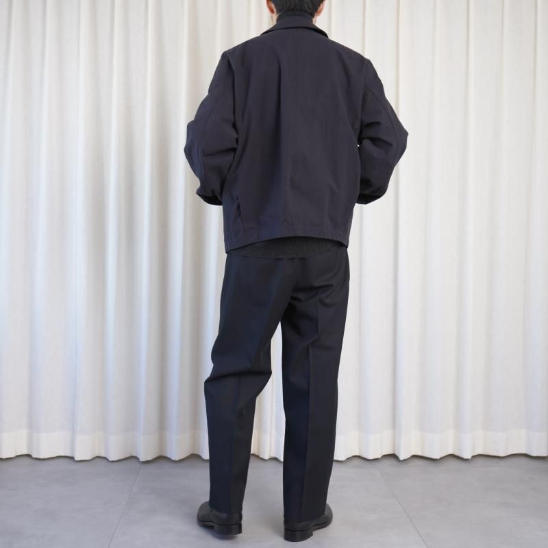 THE RERACS 饯 RERACS BAL COLLER HARRINGNTON JACKET / DARK NAVY