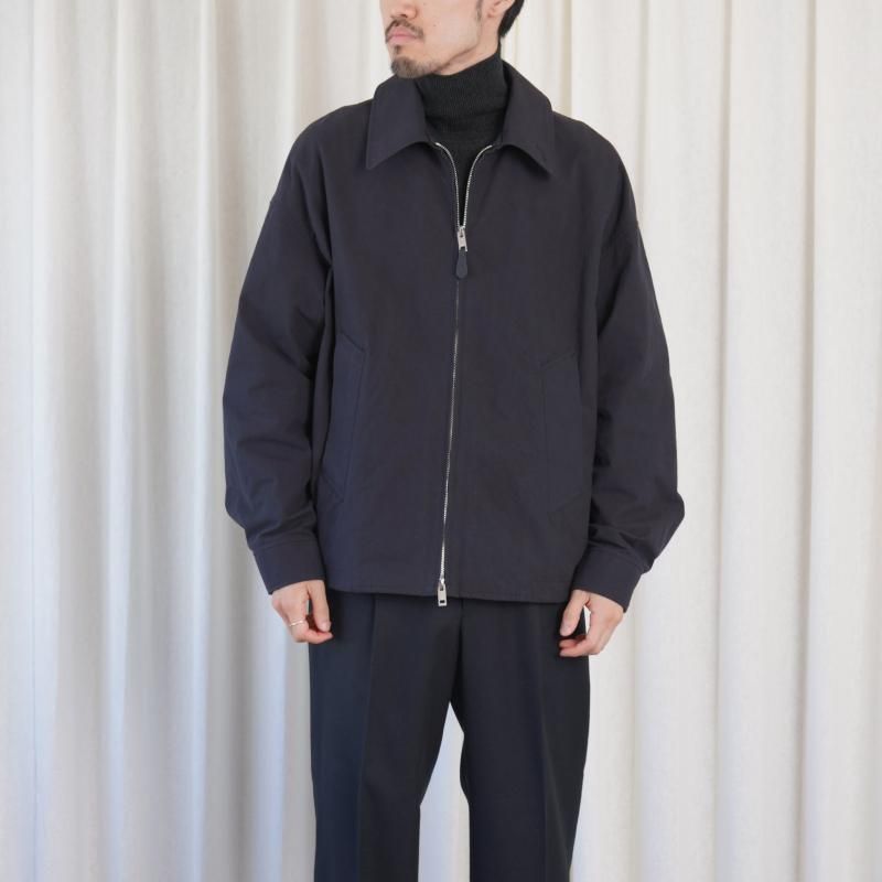 THE RERACS 饯 RERACS BAL COLLER HARRINGNTON JACKET / DARK NAVY