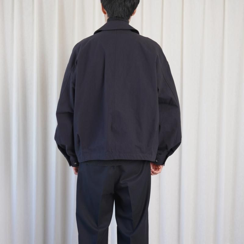 THE RERACS 饯 RERACS BAL COLLER HARRINGNTON JACKET / DARK NAVY