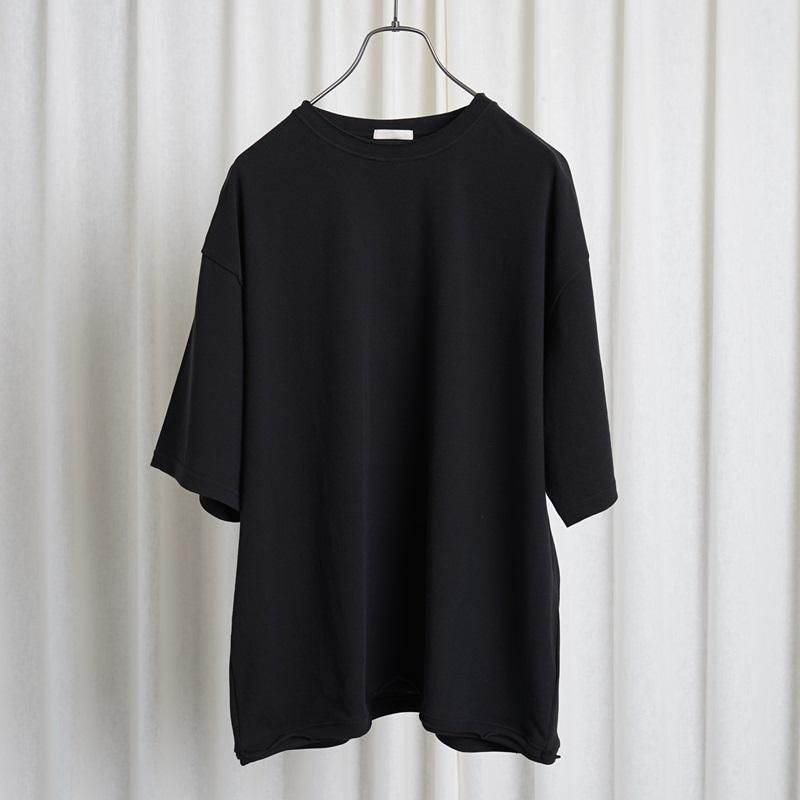 【25S/S】 【ULTERIOR アルテリア】 TWISTED SOFT TENJIKU C/O TEE / BLACK