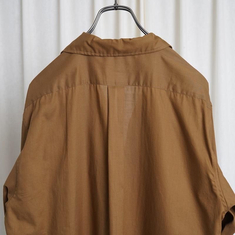 25S/SۡULTERIOR ƥꥢ POWDERY SOFT TWILL SKIPPER SHIRT / BROWN