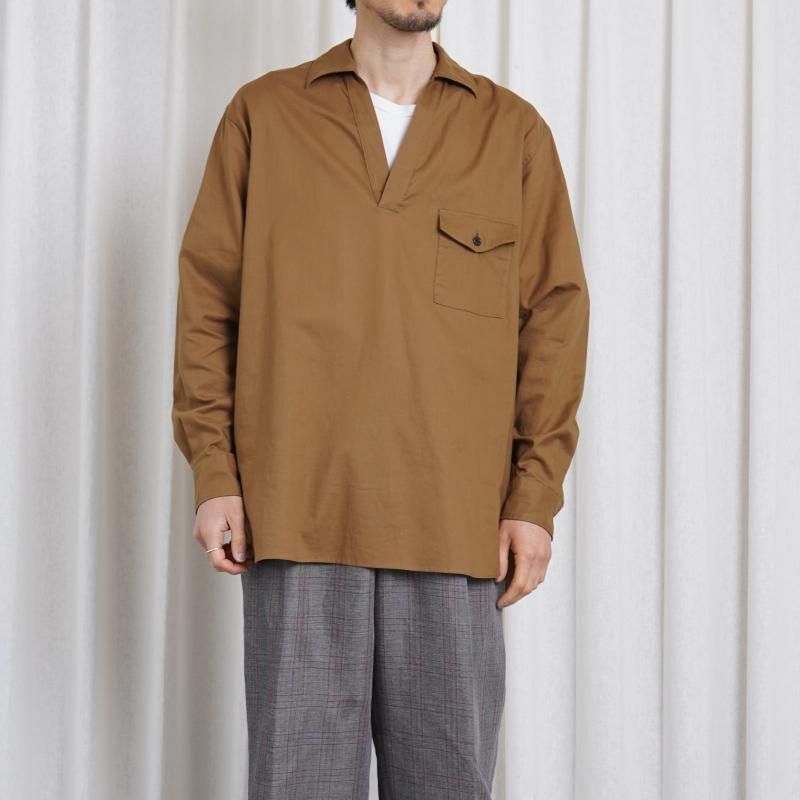 ULTERIOR アルテリア】 POWDERY SOFT TWILL SKIPPER SHIRT ULTERIOR アルテリア】 POWDERY SOFT TWILL SKIPPER SHIRT