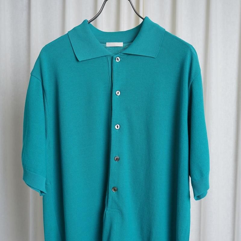 25S/S ULTERIOR ƥꥢ TWISTED COTTON KNIT P/S / PEACOCK GREEN