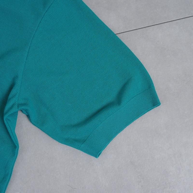 25S/S ULTERIOR ƥꥢ TWISTED COTTON KNIT P/S / PEACOCK GREEN