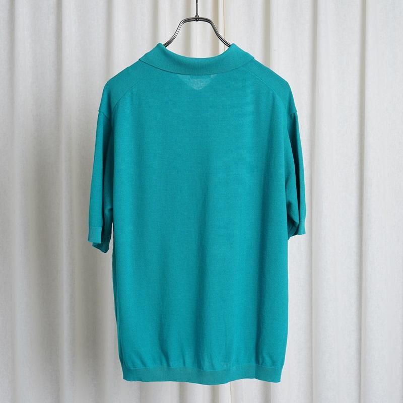 25S/S ULTERIOR ƥꥢ TWISTED COTTON KNIT P/S / PEACOCK GREEN