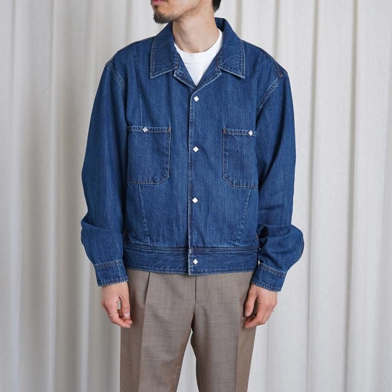 25S/S Saby Х SHORT HORN JACKET -11oz Monroe Denim Vintage Wash- / INDIGO VINTAGE