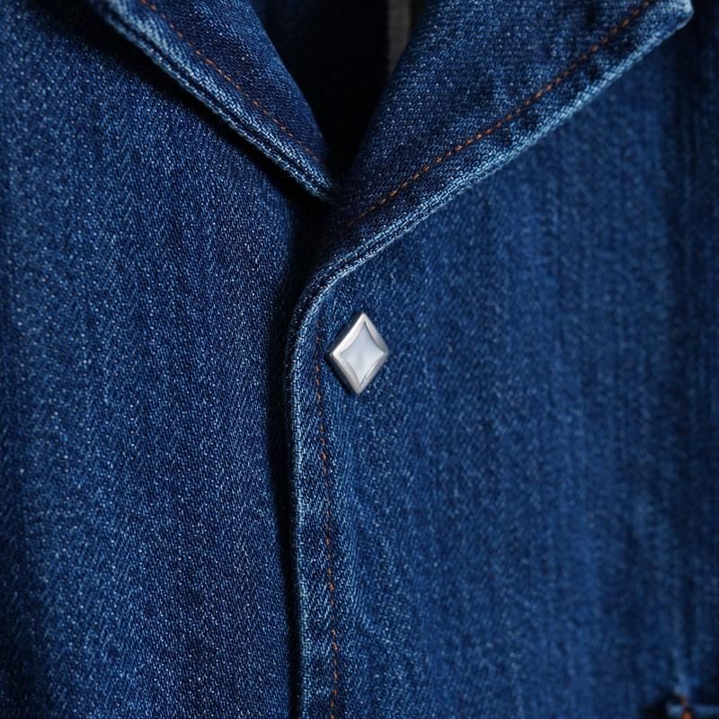 25S/S Saby Х SHORT HORN JACKET -11oz Monroe Denim Vintage Wash- / INDIGO VINTAGE