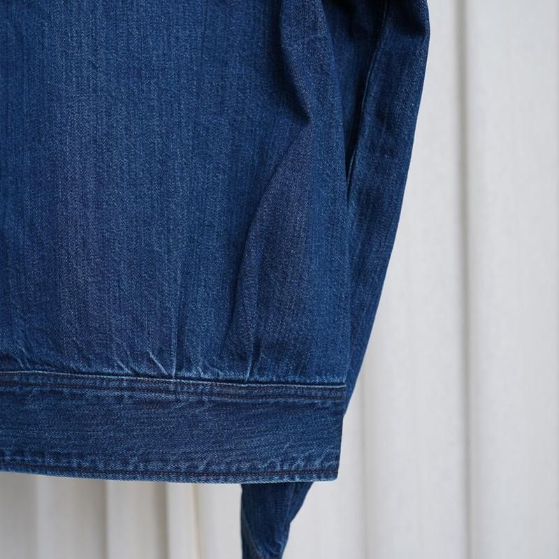 25S/S Saby Х SHORT HORN JACKET -11oz Monroe Denim Vintage Wash- / INDIGO VINTAGE