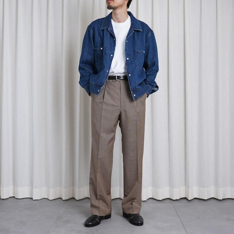 25S/S Saby Х SHORT HORN JACKET -11oz Monroe Denim Vintage Wash- / INDIGO VINTAGE