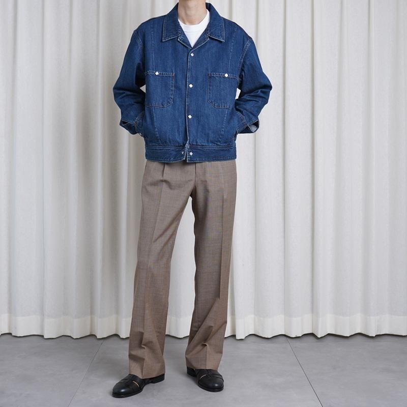25S/S Saby Х SHORT HORN JACKET -11oz Monroe Denim Vintage Wash- / INDIGO VINTAGE