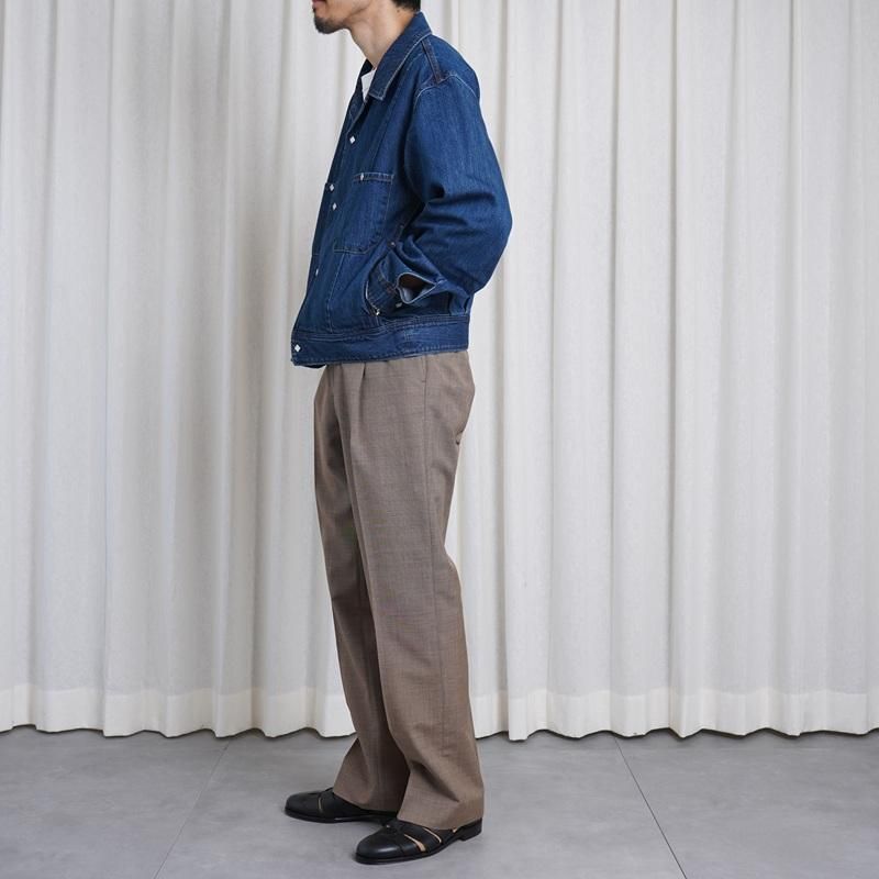 25S/S Saby Х SHORT HORN JACKET -11oz Monroe Denim Vintage Wash- / INDIGO VINTAGE