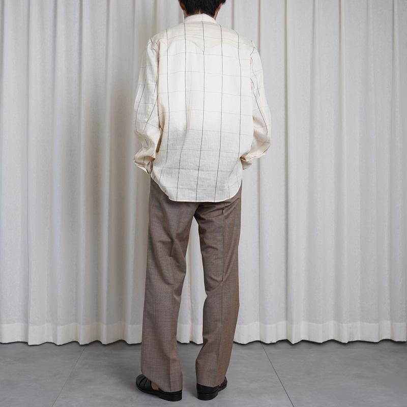25S/S Saby Х WESTERN SHIRTS -Type Flax Rayon- / BLACK CHECK