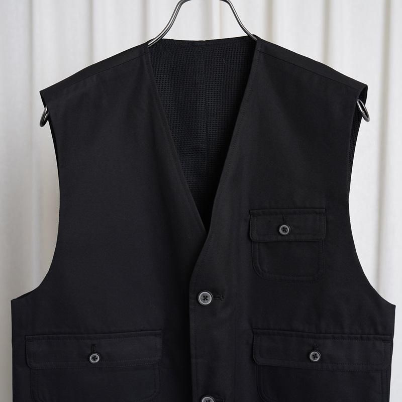 25S/S BISOWN ӥ  CHINO CLOTH  KARAMI REVERSIBLE VEST / BLACK