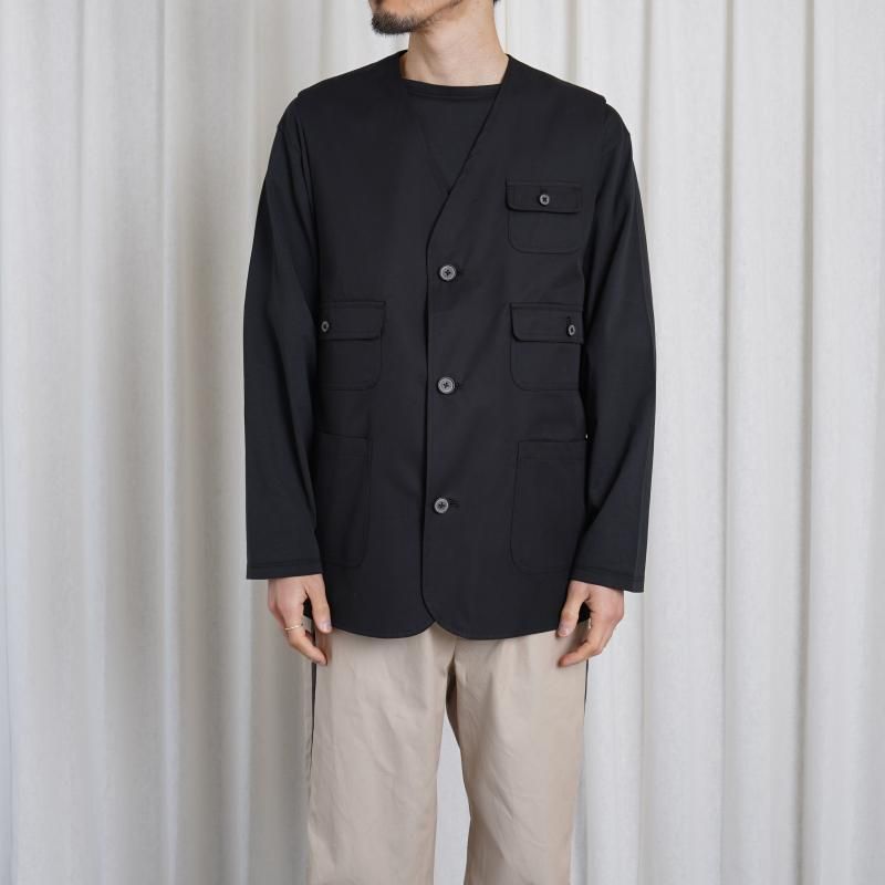25S/S BISOWN ӥ  CHINO CLOTH  KARAMI REVERSIBLE VEST / BLACK