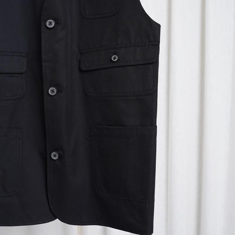 25S/S BISOWN ӥ  CHINO CLOTH  KARAMI REVERSIBLE VEST / BLACK