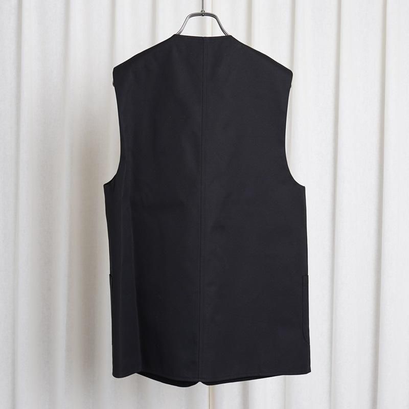 25S/S BISOWN ӥ  CHINO CLOTH  KARAMI REVERSIBLE VEST / BLACK