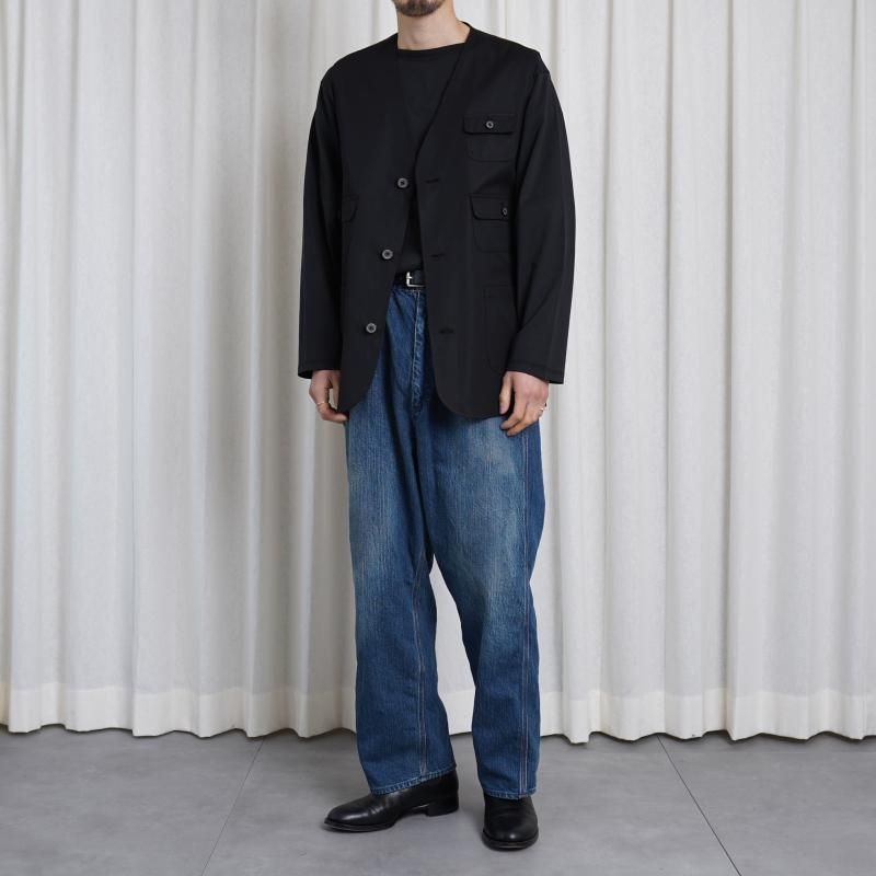 25S/S BISOWN ӥ  CHINO CLOTH  KARAMI REVERSIBLE VEST / BLACK