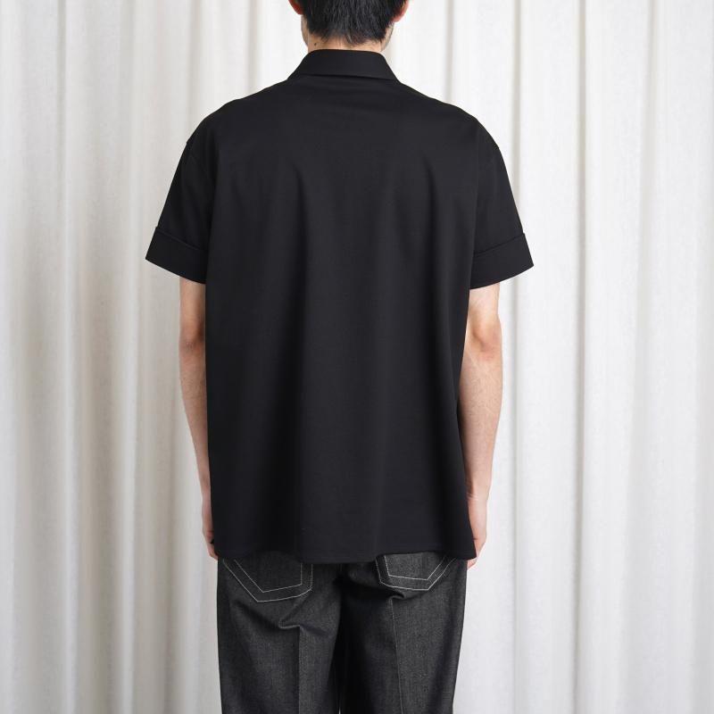 25S/SۡTHE RERACS 饯 RERACS REGULAR COLLAR POLO SHIRT / BLACK
