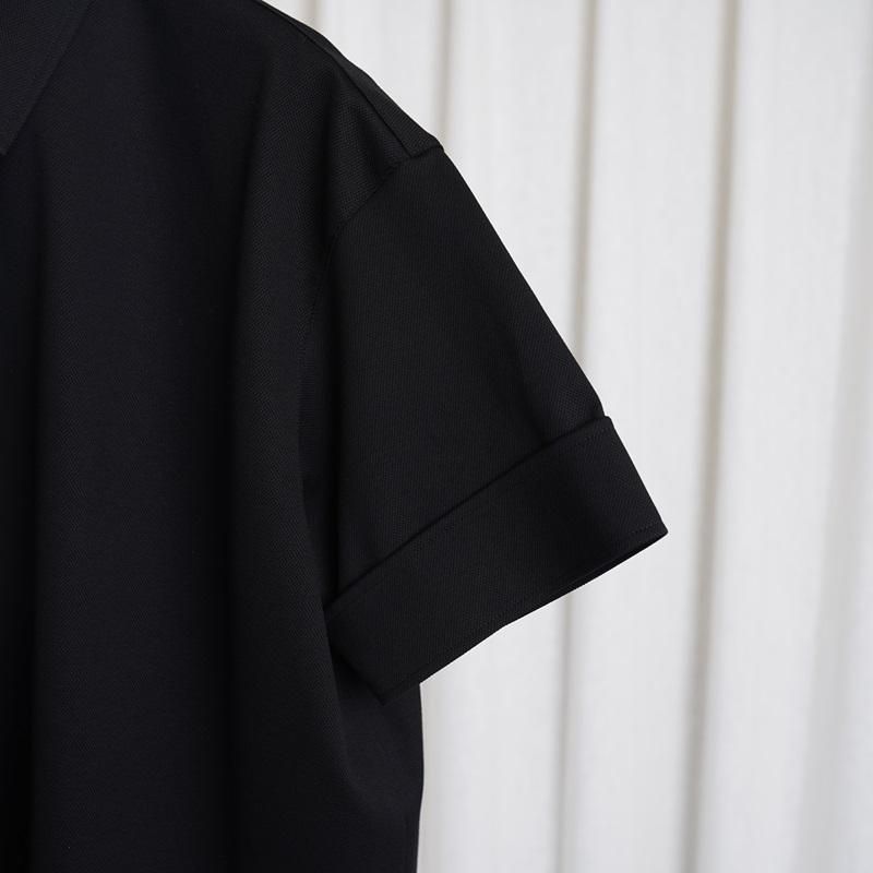 25S/SۡTHE RERACS 饯 RERACS REGULAR COLLAR POLO SHIRT / BLACK
