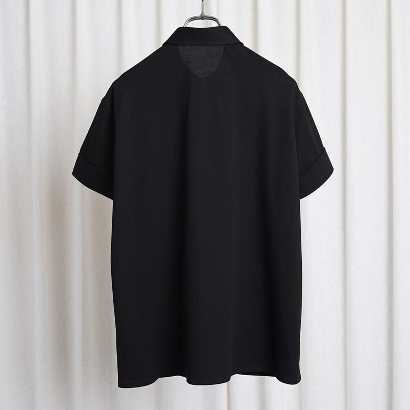 25S/SۡTHE RERACS 饯 RERACS REGULAR COLLAR POLO SHIRT / BLACK
