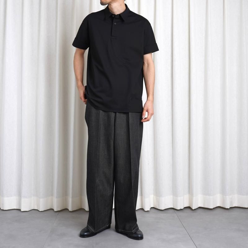 25S/SۡTHE RERACS 饯 RERACS REGULAR COLLAR POLO SHIRT / BLACK
