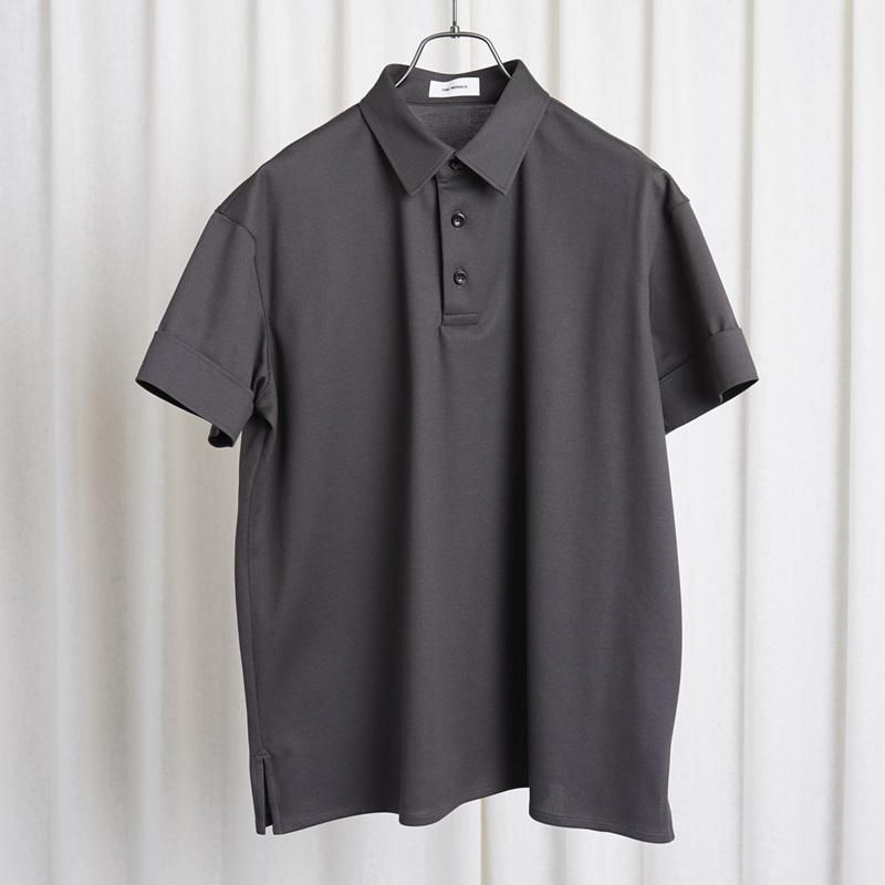 25S/SۡTHE RERACS 饯 RERACS REGULAR COLLAR POLO SHIRT / GUNMETAL GRAY
