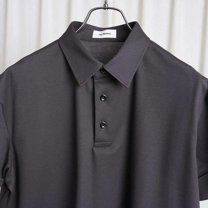 25S/SۡTHE RERACS 饯 RERACS REGULAR COLLAR POLO SHIRT / GUNMETAL GRAY
