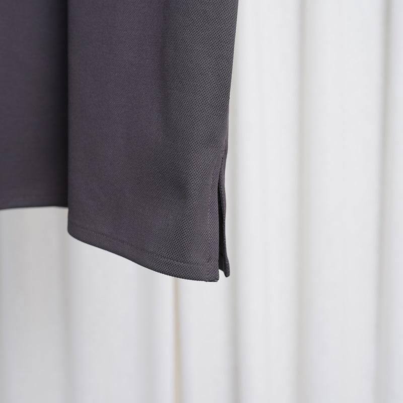 25S/SۡTHE RERACS 饯 RERACS REGULAR COLLAR POLO SHIRT / GUNMETAL GRAY
