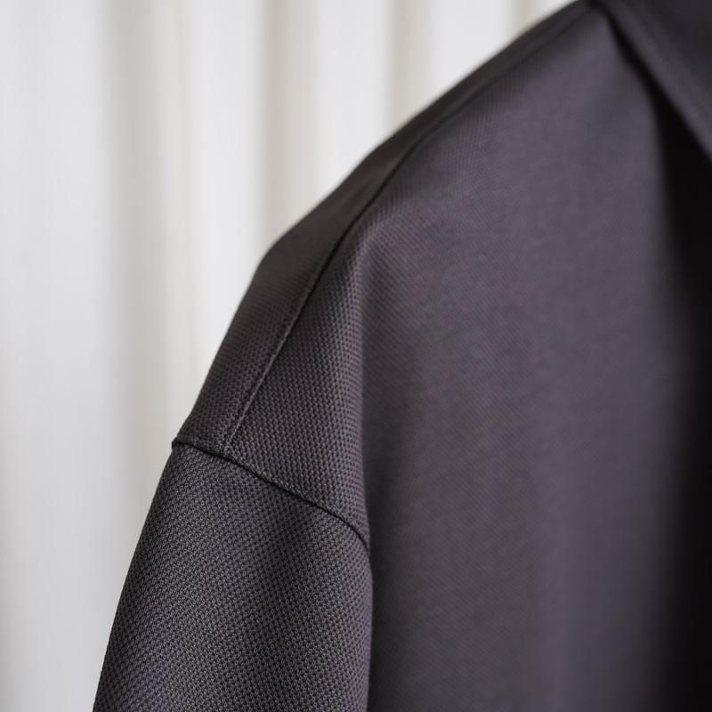 25S/SۡTHE RERACS 饯 RERACS REGULAR COLLAR POLO SHIRT / GUNMETAL GRAY
