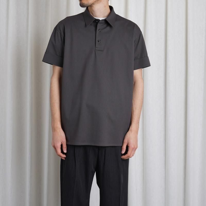 25S/SۡTHE RERACS 饯 RERACS REGULAR COLLAR POLO SHIRT / GUNMETAL GRAY
