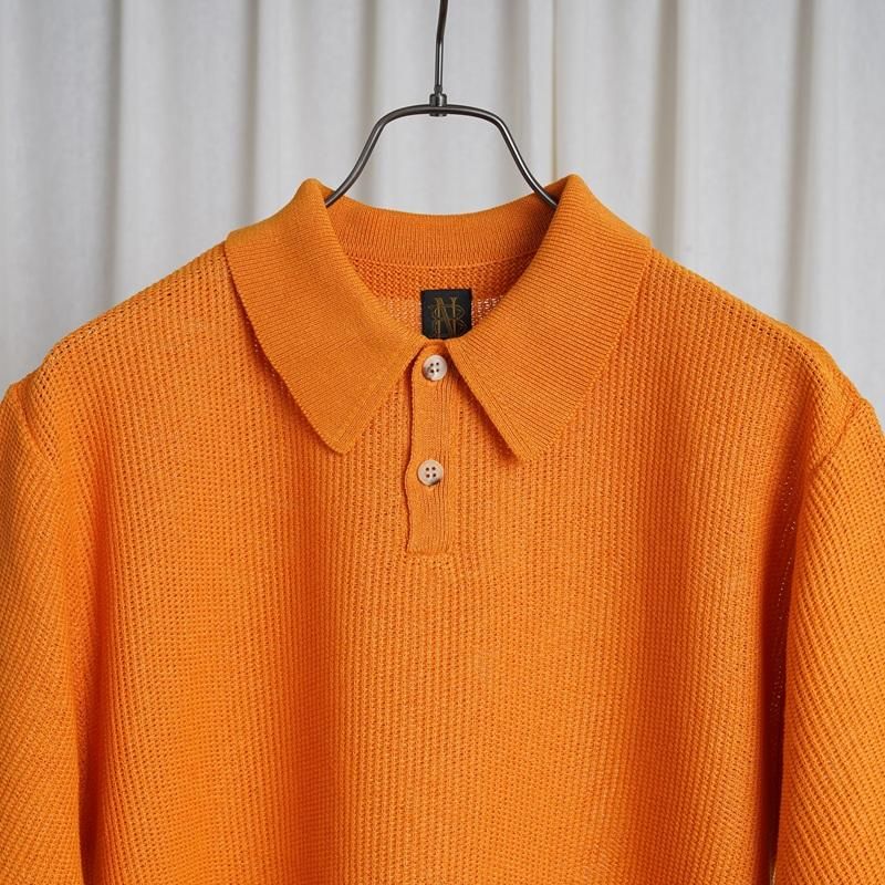 25S/SۡBATONER Хȥʡ OX SUMMER KNIT POLO S/S / ORANGE
