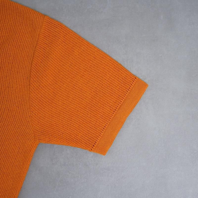 25S/SۡBATONER Хȥʡ OX SUMMER KNIT POLO S/S / ORANGE
