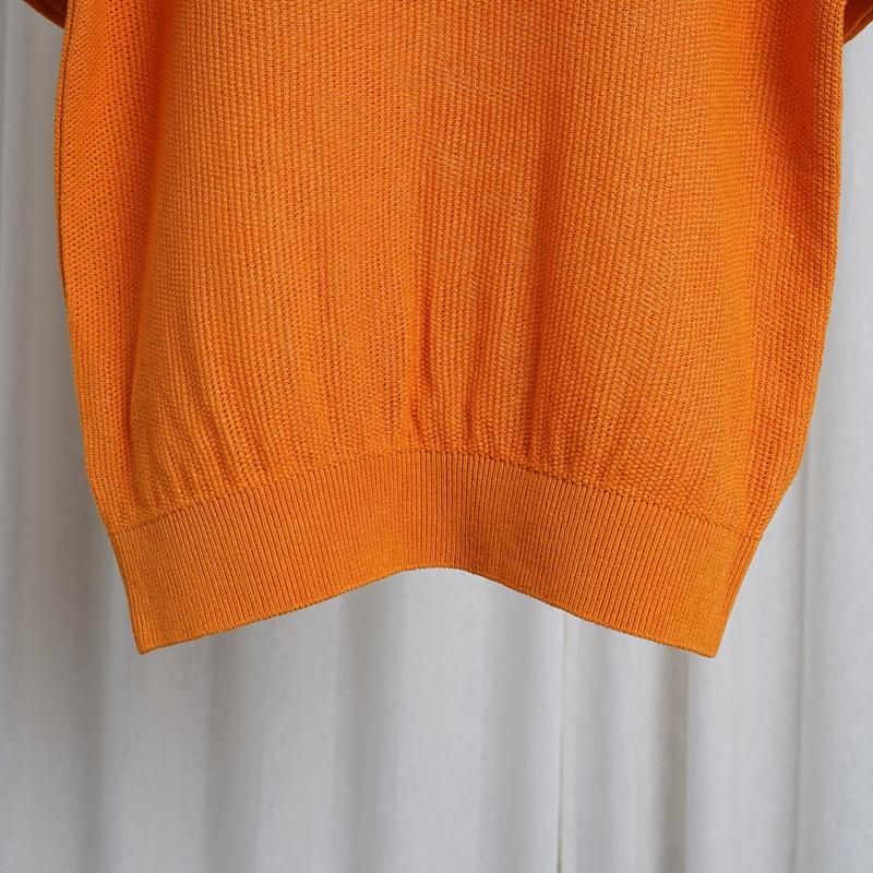 25S/SۡBATONER Хȥʡ OX SUMMER KNIT POLO S/S / ORANGE
