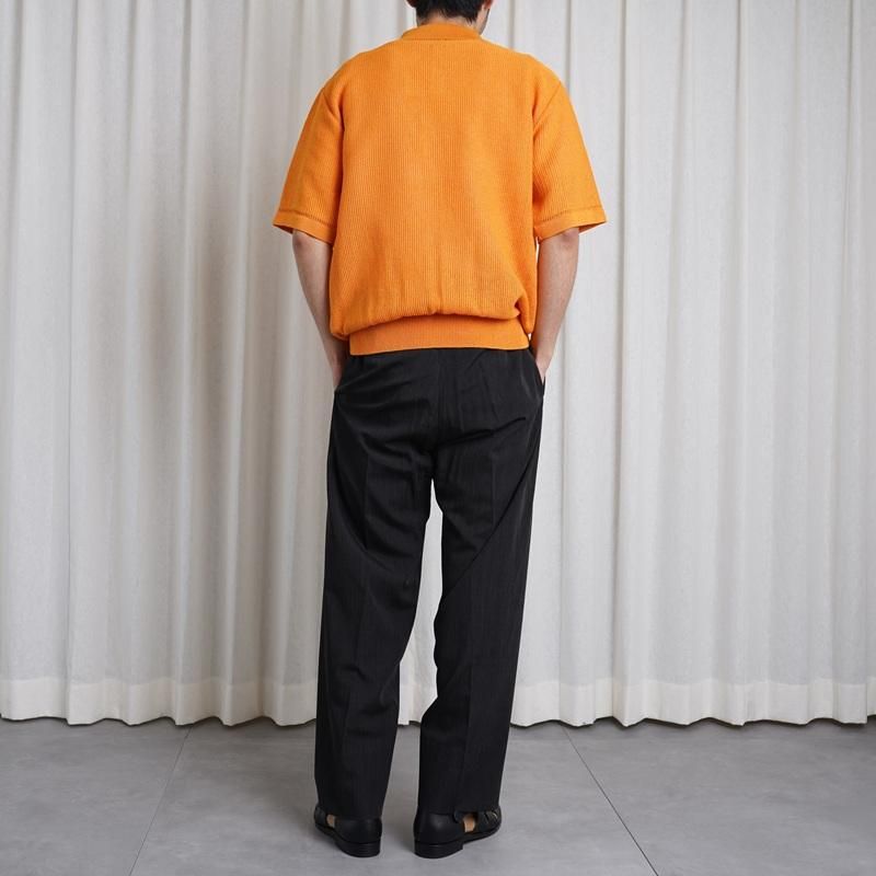 25S/SۡBATONER Хȥʡ OX SUMMER KNIT POLO S/S / ORANGE
