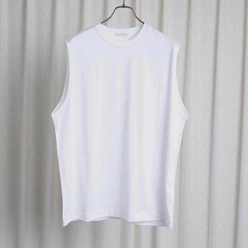 25S/S ULTERIOR ƥꥢ SUVIN SUEDED TENJIKU SLEEVELESS TEE / WHITE