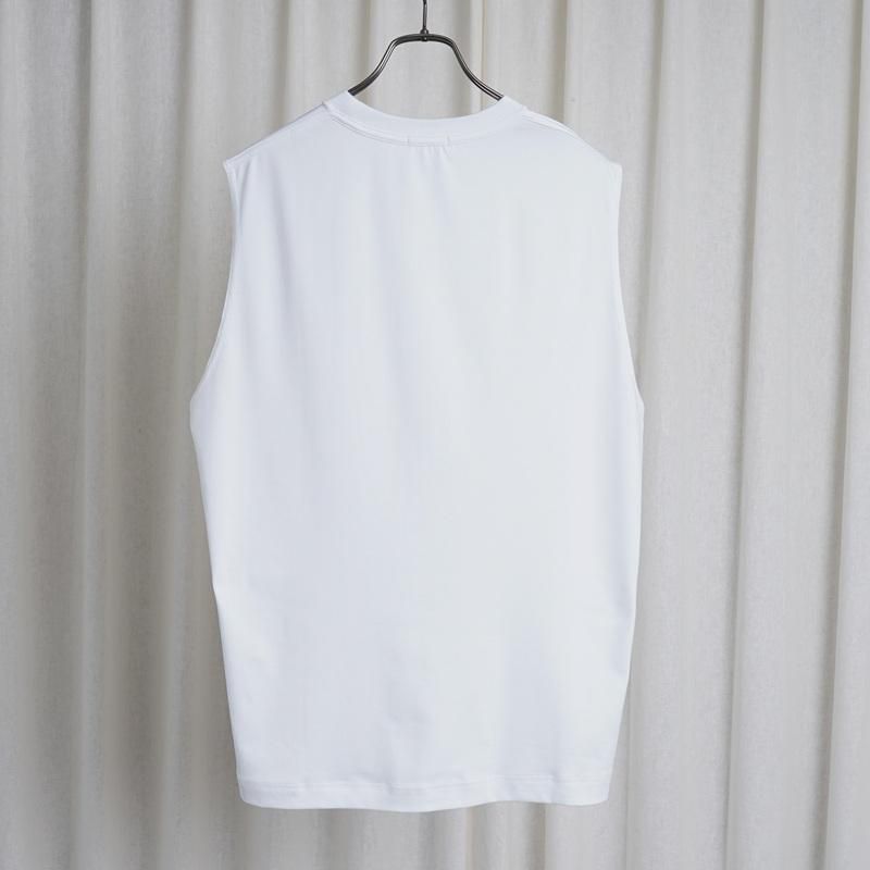 25S/S ULTERIOR ƥꥢ SUVIN SUEDED TENJIKU SLEEVELESS TEE / WHITE